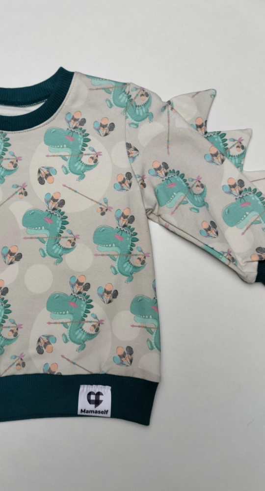 Dziecięca bluza dinozaury z kolcami na rękawach